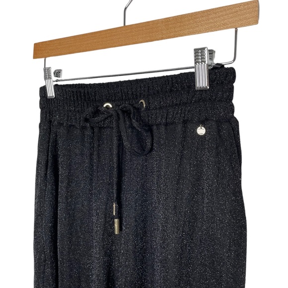 Elisabetta Franchi | Ankle Length Knit Trousers in Black/Gold Lurex Glitter 40 - Picture 3 of 7